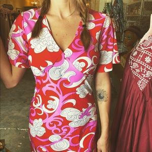 Vintage psychedelic Pucci esq maxi dress